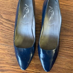 Navy Blue Kitten Heels